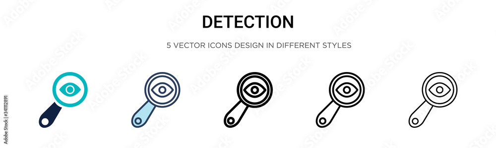 Poster detection icon in filled, thin line, outline and stroke style. vector illustration of two colored an