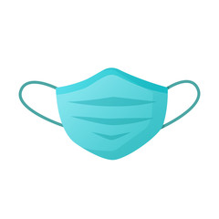 Medical protective face mask isolated on white.