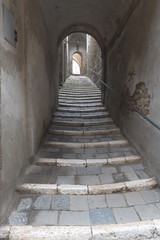 old stone corridor
