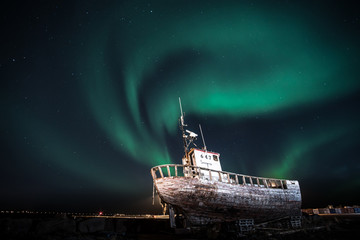 Ship at Northern Lights