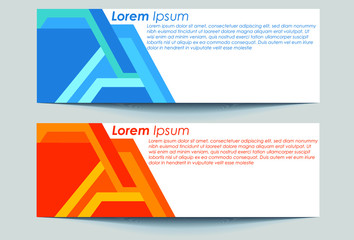 Abstract geometric vector Web banner design background header Templates design.