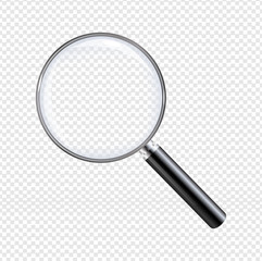 Magnifier With Isolated Transparent Background