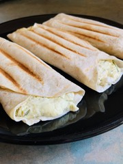 Cottage Cheese With Dill in Wheat Wraps