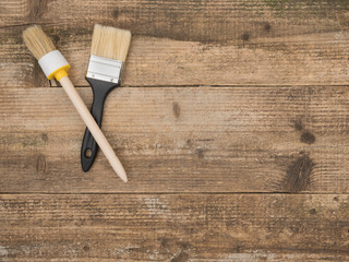 Round brush. Finishing brush. The view from the top.