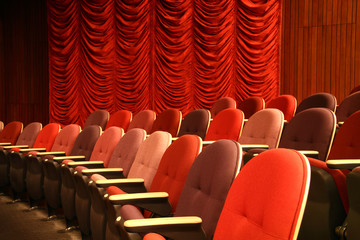 Empty row of seats in a theatre - 341121824