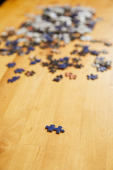 puzzle pieces on the table