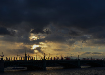Obraz premium Sunset sky in Saint Petersburg