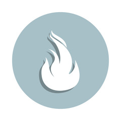 Fire, flame badge icon. Simple glyph, flat vector of fire icons for ui and ux, website or mobile application