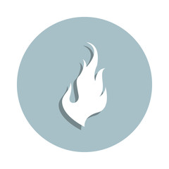 Fire, flame badge icon. Simple glyph, flat vector of fire icons for ui and ux, website or mobile application