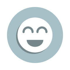 Friendship, smile badge icon. Simple glyph, flat vector of friendship icons for ui and ux, website or mobile application