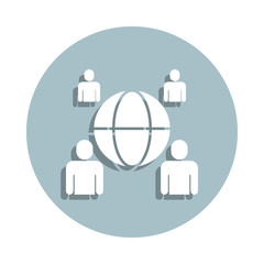 Friendship, internet badge icon. Simple glyph, flat vector of friendship icons for ui and ux, website or mobile application