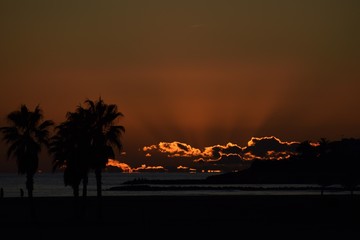 Atardecer en la playa