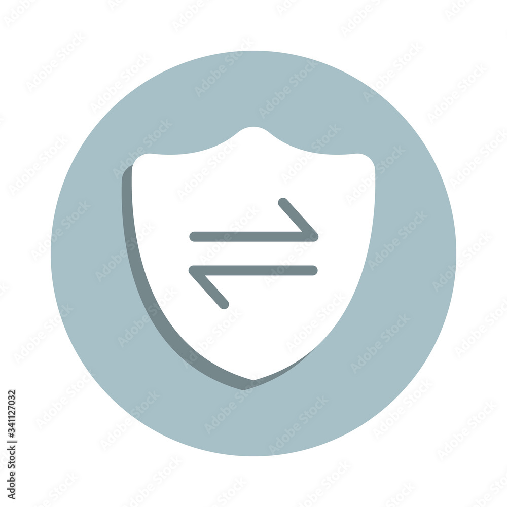Poster data, protection badge icon. simple glyph, flat vector of gdpr icons for ui and ux, website or mobil