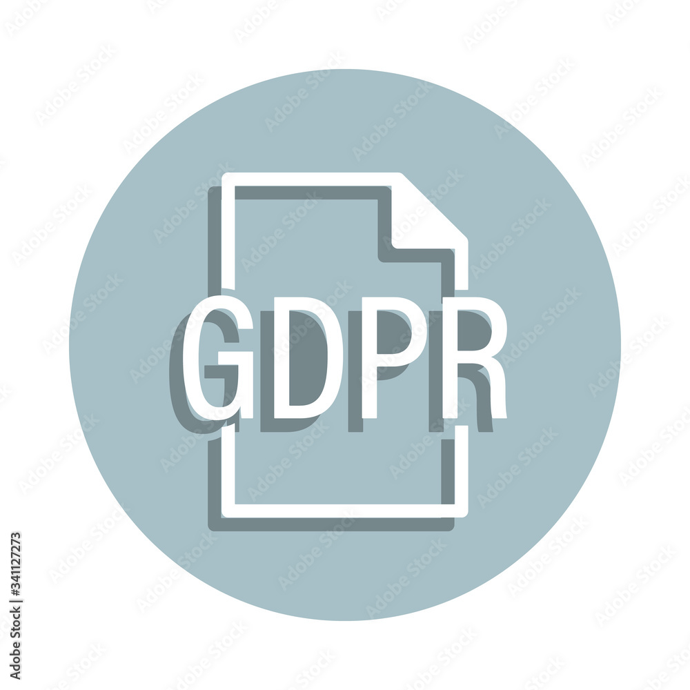 Poster gdpr, document badge icon. simple glyph, flat vector of gdpr icons for ui and ux, website or mobile 
