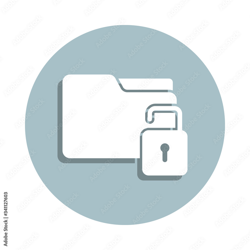 Poster unsecure, document badge icon. simple glyph, flat vector of gdpr icons for ui and ux, website or mob