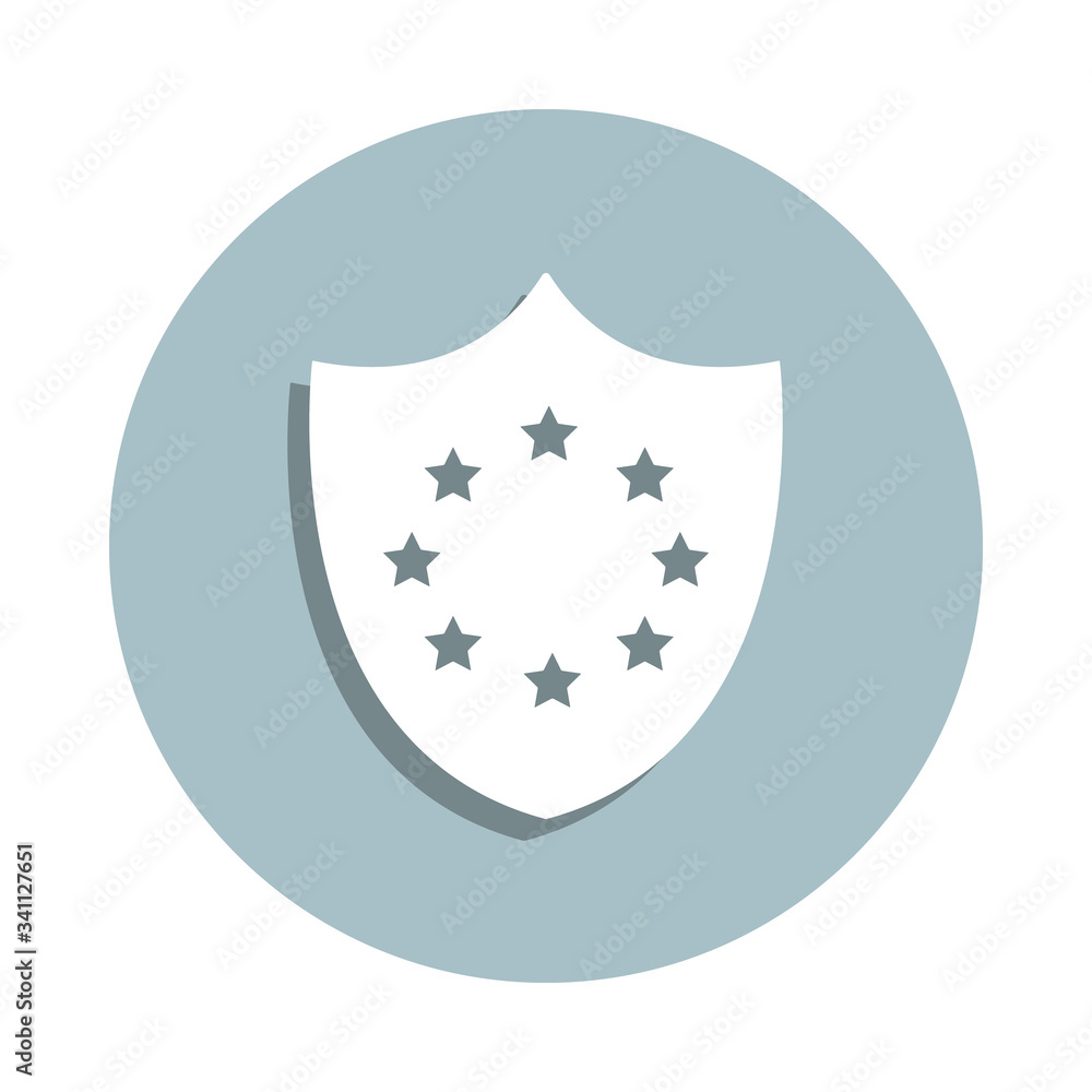 Poster data, security badge icon. simple glyph, flat vector of gdpr icons for ui and ux, website or mobile 
