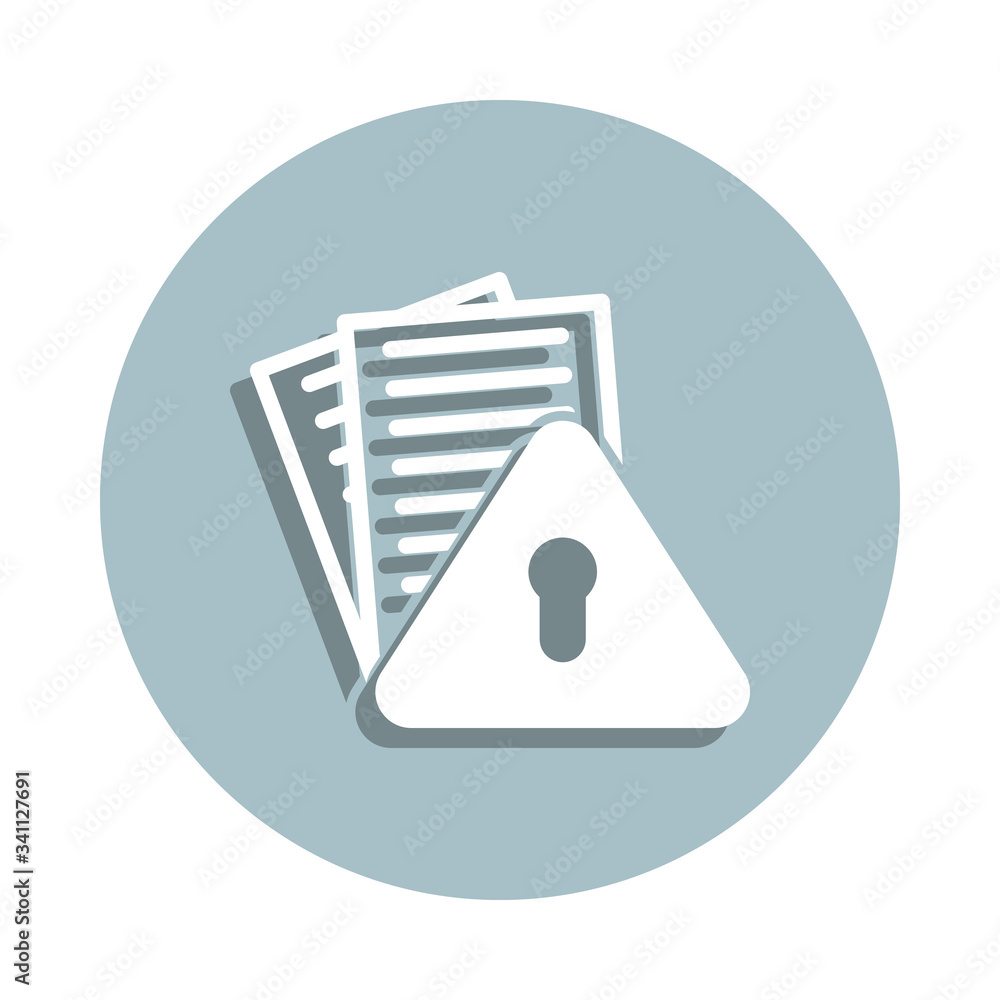 Poster data, security badge icon. simple glyph, flat vector of gdpr icons for ui and ux, website or mobile 