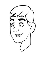 Obraz na płótnie Canvas man head avatar character icon