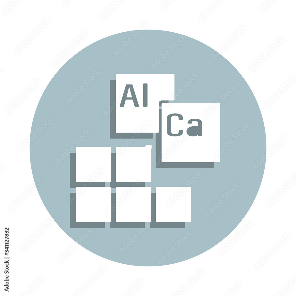Aufkleber chemistry, elements badge icon. simple glyph, flat vector of genetics and bioenginnering icons for u