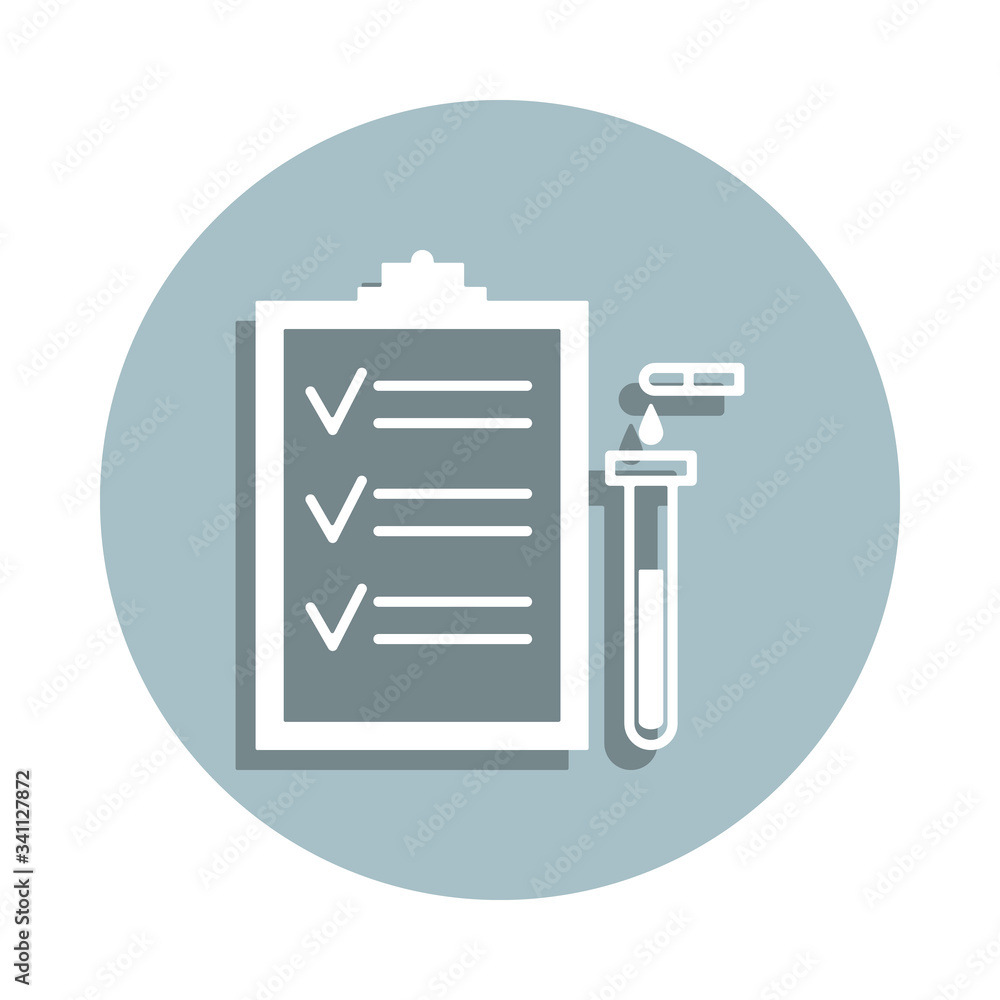 Poster document, exam badge icon. simple glyph, flat vector of genetics and bioenginnering icons for ui and