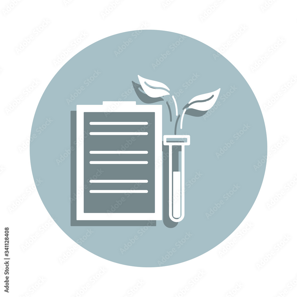 Poster archive, test badge icon. simple glyph, flat vector of genetics and bioenginnering icons for ui and 