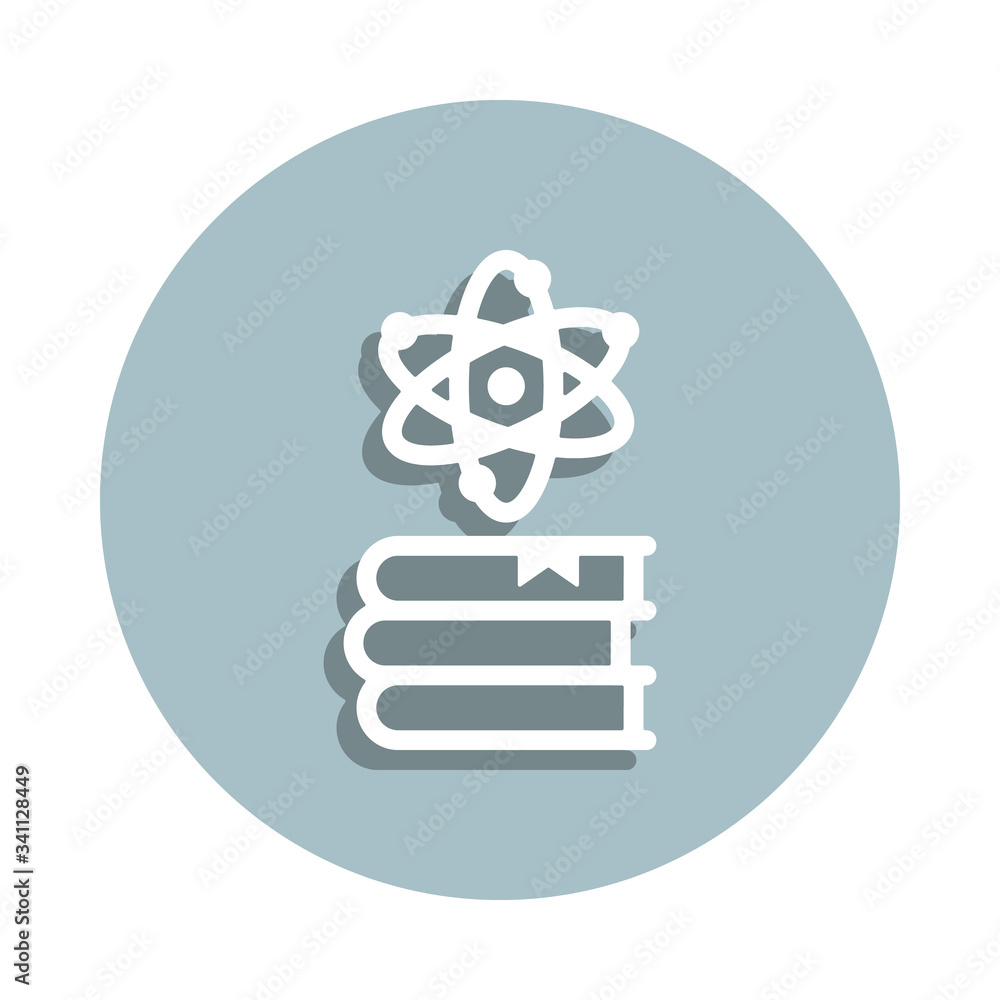 Poster book, science badge icon. simple glyph, flat vector of genetics and bioenginnering icons for ui and 