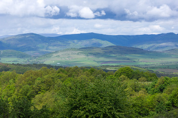 Spring Landscape of Cherna Gora mountain, Bulgaria