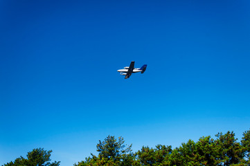 small propeller aircraft coming for a landing