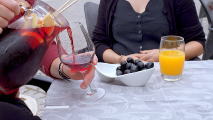 Fototapeta premium Drinking Sangria in the city of Porto - travel photography