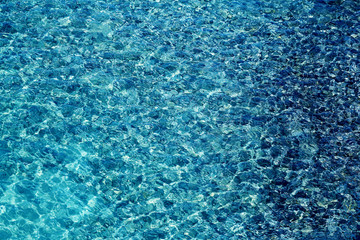 Beautiful photo of blue sea water with waves photographed close-up