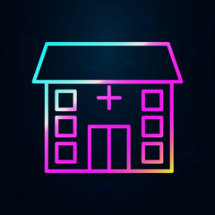 Building, clinic, hospital nolan icon. Simple thin line, outline vector of hospital building icons for ui and ux, website or mobile application