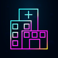 Building, clinic, hospital nolan icon. Simple thin line, outline vector of hospital building icons for ui and ux, website or mobile application