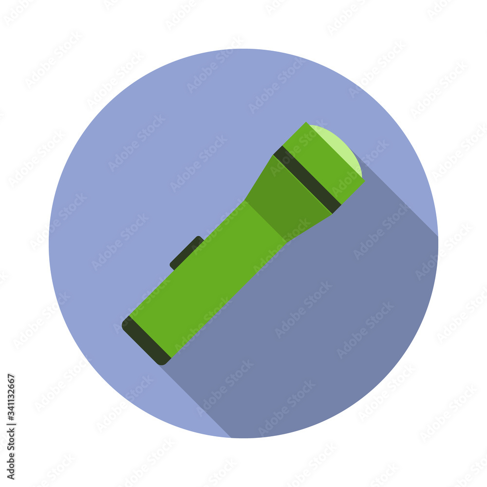Aufkleber lamp colored illustration long shadow icon. simple color vector of camping icons for ui and ux, webs