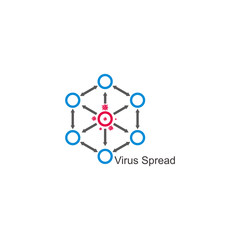 virus influenza spread abstract design symbol vector