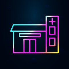 Building, clinic, hospital nolan icon. Simple thin line, outline vector of hospital building icons for ui and ux, website or mobile application