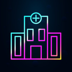 Building, clinic, hospital nolan icon. Simple thin line, outline vector of hospital building icons for ui and ux, website or mobile application