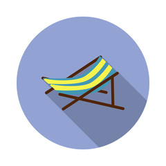 beach table flat long shadow icon. Simple color vector of summer icons for ui and ux, website or mobile application