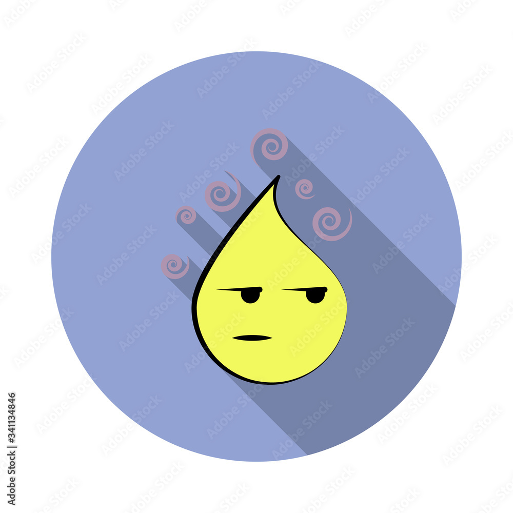 Poster emoji suspect long shadow icon. simple color vector of emoji icons for ui and ux, website or mobile 