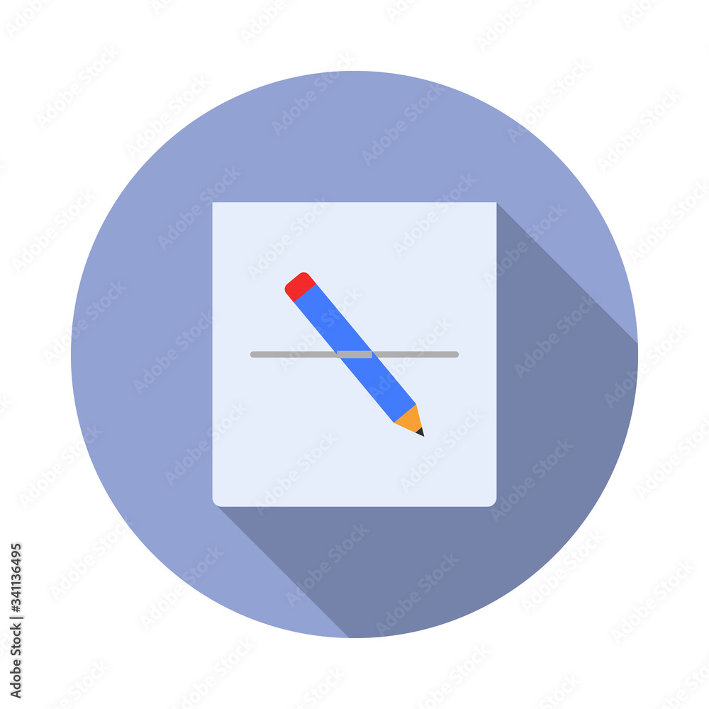 Poster electronic writing colored long shadow icon. simple color vector of programming sticker icons for ui