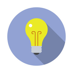 bulb colored long shadow icon. Simple color vector of Programming sticker icons for ui and ux, website or mobile application