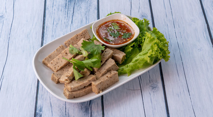 Boiled Vietnamese Pork Slices  with Dip 