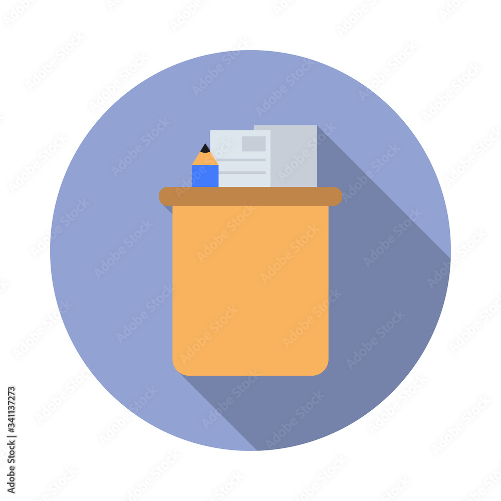 Aufkleber desktop pencil case colored long shadow icon. simple color vector of programming sticker icons for u
