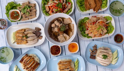 Thai Food Mixed Dishes Set - Khao Man Ghai etc