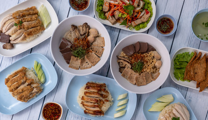 Thai Food Mixed Dishes Set - Khao Man Ghai etc