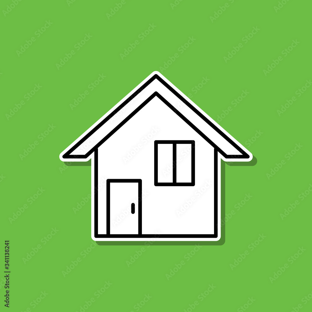 Aufkleber home address sticker icon. simple thin line, outline vector of cv icons for ui and ux, website or mo
