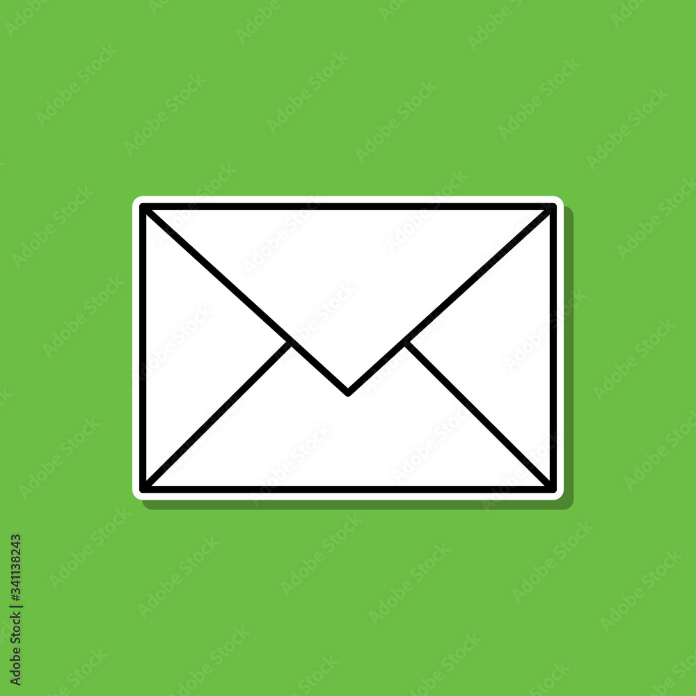 Poster email sign sticker icon. simple thin line, outline vector of cv icons for ui and ux, website or mobi