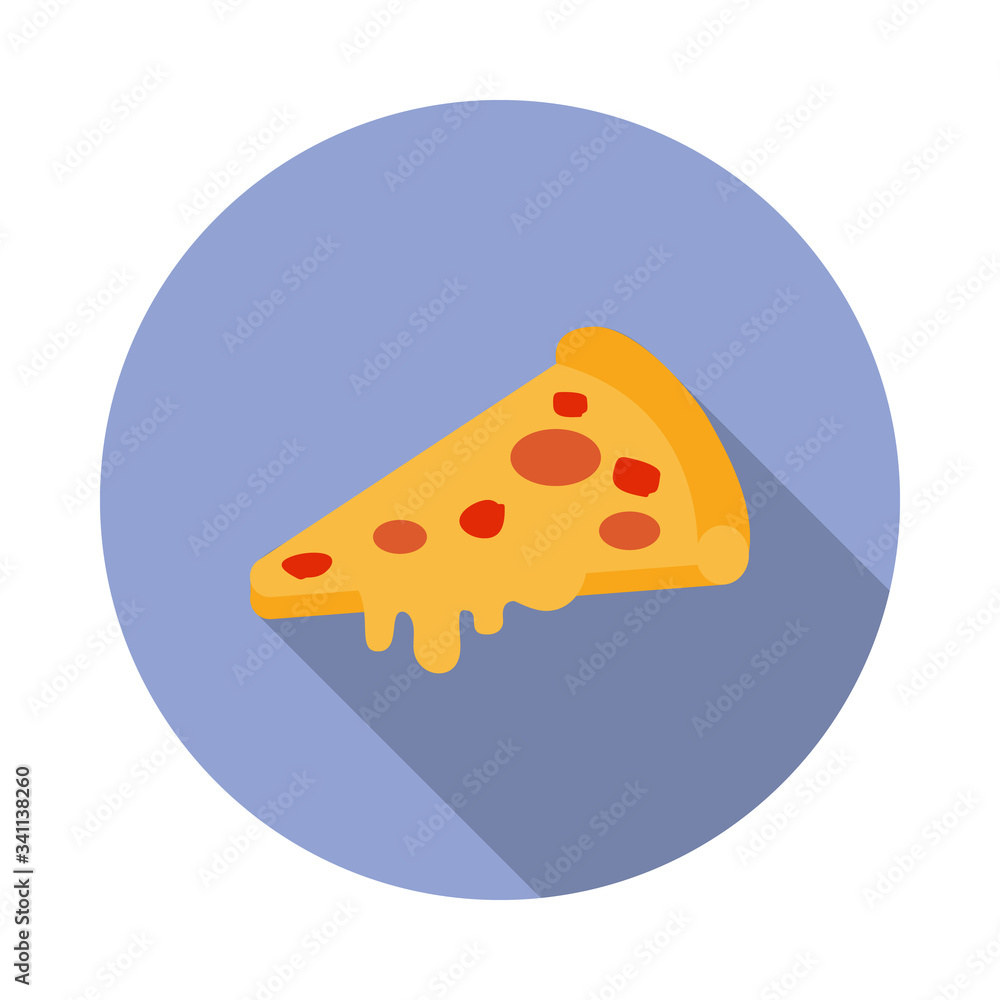 Poster pizza colored illustration. element of colored food icon for mobile concept and web apps. detailed p