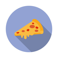 pizza colored illustration. Element of colored food icon for mobile concept and web apps. Detailed pizza icon can be used for web and mobile long shadow icon