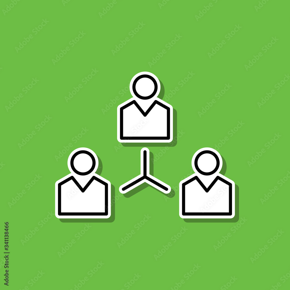 Poster communication skills sticker icon. simple thin line, outline vector of cv icons for ui and ux, websi