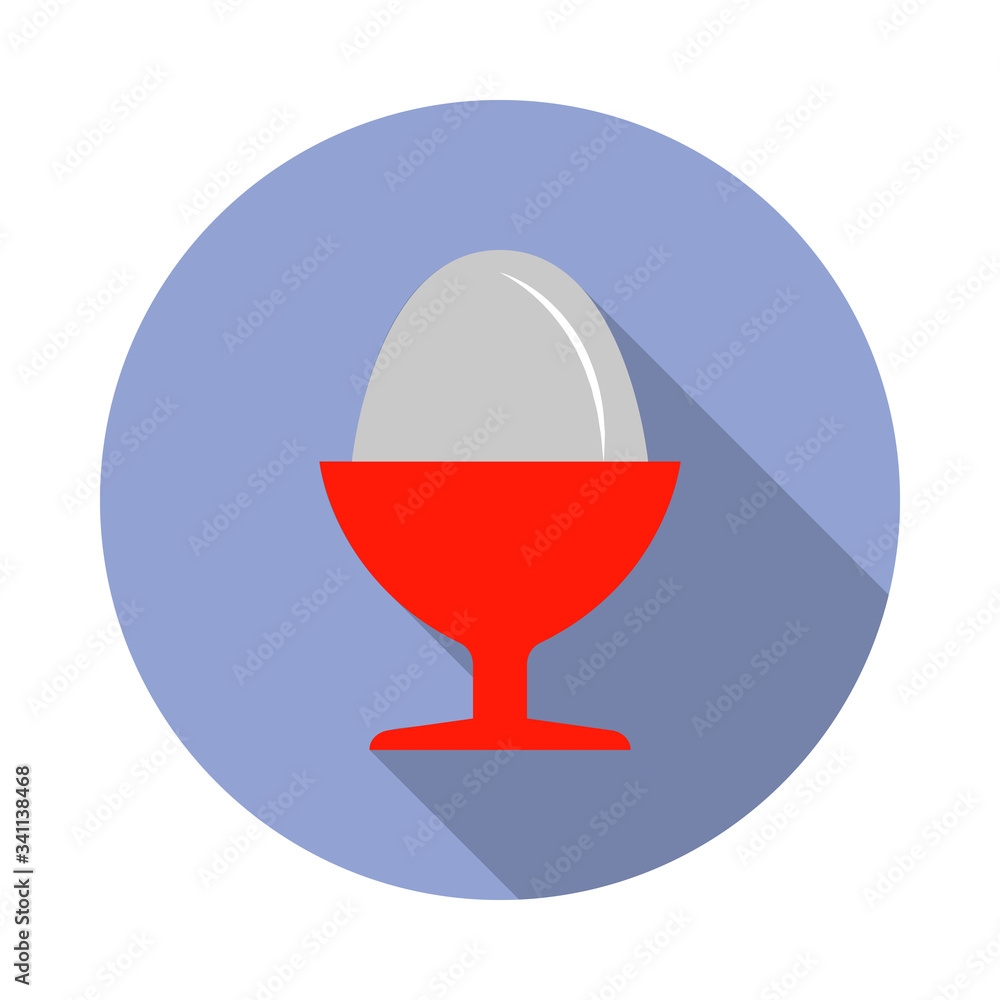 Poster egg in cup colored illustration. element of colored food icon for mobile concept and web apps. detai